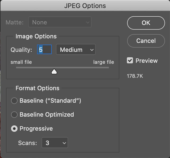 four stages of loading in progressive encoding